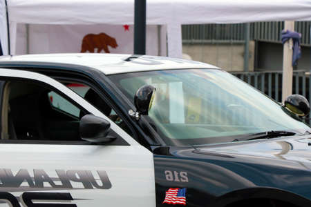 Wroclaw, Poland, 23 August 2021: police car. Observation of the order. Compliance with the lawのeditorial素材