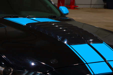 Wroclaw, Poland, 23 August 2021: modern powerful cars - Ford Mustangのeditorial素材