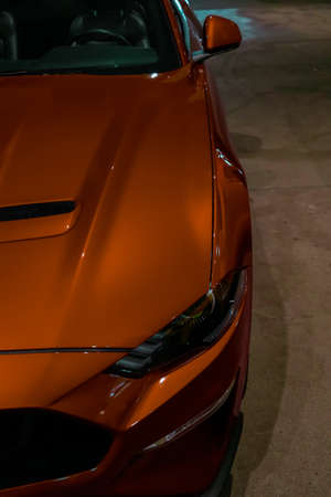 Wroclaw, Poland, 23 August 2021: modern powerful cars - Ford Mustangのeditorial素材