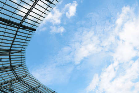 Modern construction against the blue sky. Backgroundの写真素材