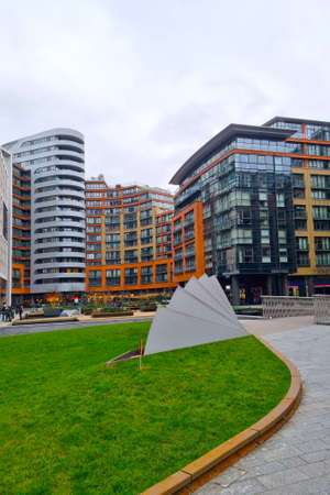 London, United Kingdom, February 8, 2022: beautiful modern residential complexes in London