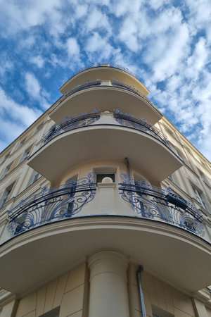 Wroclaw, Poland, August 15, 2022: facade of a beautiful modern building in Wroclaw.のeditorial素材
