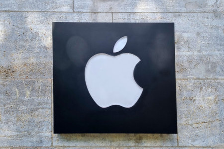 Berlin, Germany, October 2, 2022: Apple store logo in Berlin.のeditorial素材
