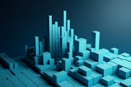 abstract city background. Generative AIの素材