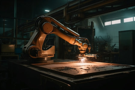 machine in a factory. Generative AIの素材