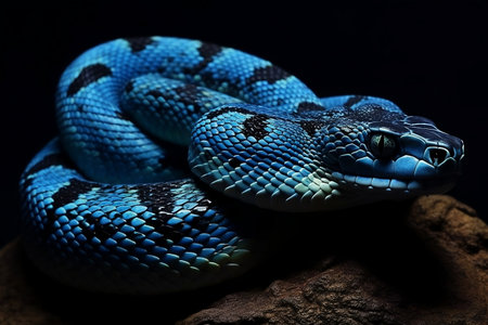 close up of a python. Generative AIの素材