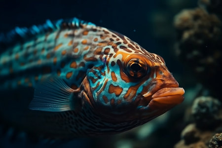 giant moray eel. Generative AIの素材