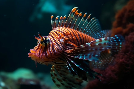lionfish in aquarium. Generative AIの素材