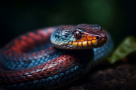 snake in the garden. Generative AIの素材