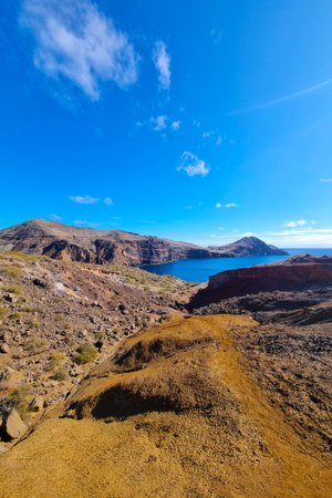 A popular tourist holiday on the island of Madeira. Volcanic rocksの写真素材