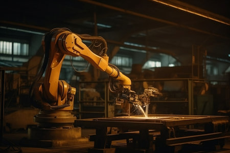 welder at work in factory. Generative AIの素材