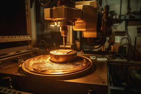 Modern machine in the factory. Generative AIの素材