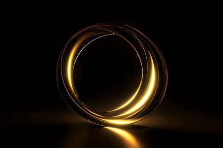 3d golden digit. Generative AIの素材