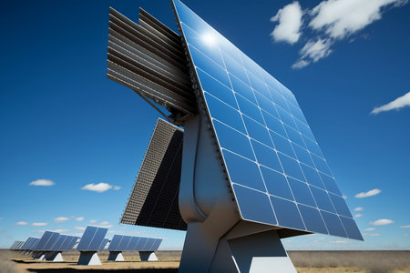 solar panels on a roof. Generative AIの素材