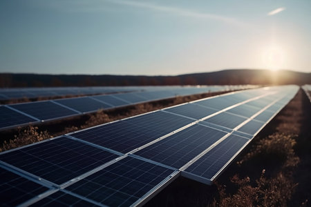 solar power plant. Generative AIの素材