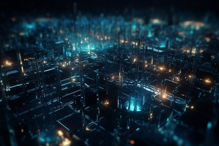 lights of fractal realms. Generative AIの素材