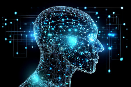 head with code. Generative AIの素材