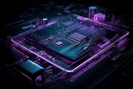 computer circuit board. Generative AIの素材
