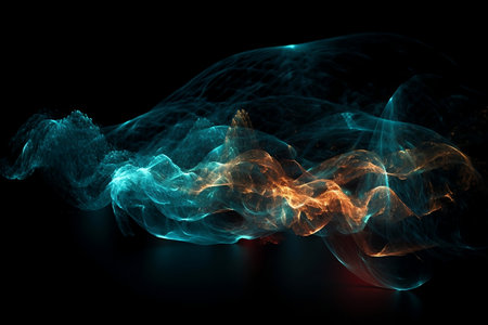smoke on black. Generative AIの素材