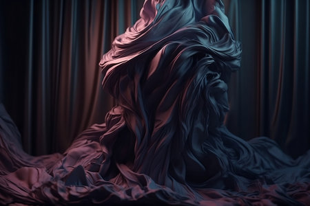 Beautiful dark textile, fabric Generative AIの素材