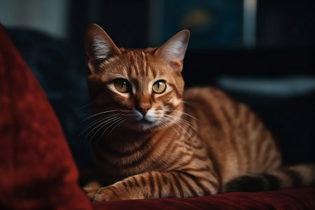 portrait of a cat. Generative AIの素材