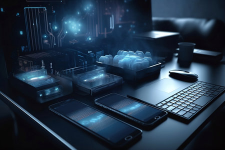 interior of modern office. Generative AIの素材