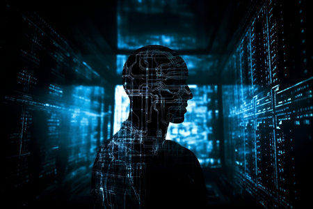 binary code of the world. Generative AIの素材