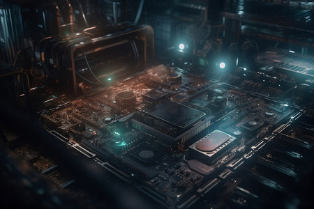 lights of fractal realms. Generative AIの素材