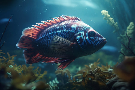 fish in the sea. Generative AIの素材