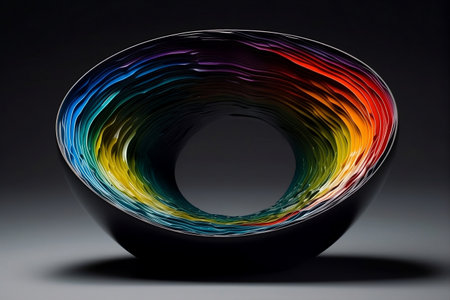 Beautiful colored dishes. Generative AIの素材