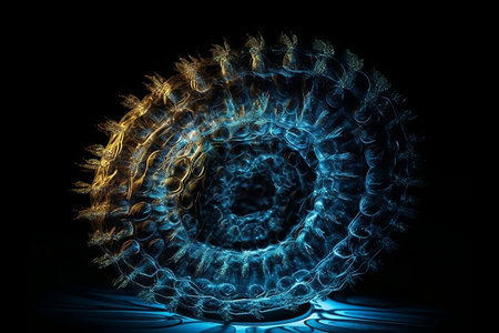 abstract blue background. Generative AIの素材