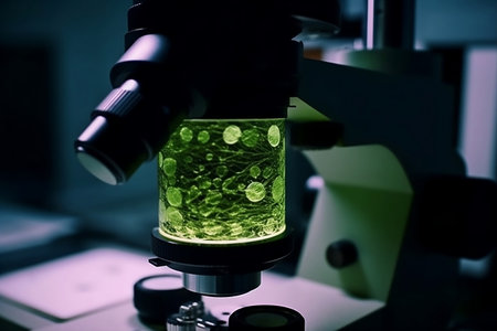 microscope in laboratory. Generative AIの素材