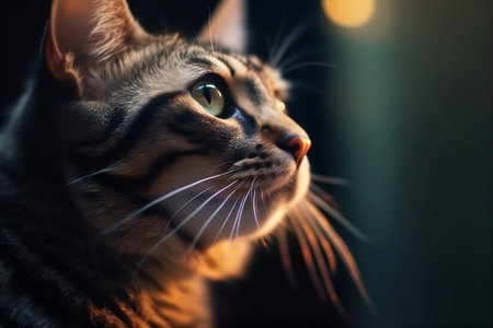 Beautiful cute domestic cat. Generative AIの素材