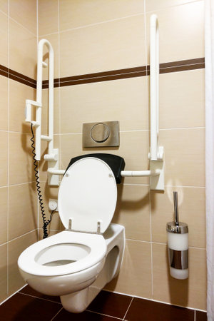 A modern public toilet for people with disabilitiesの写真素材