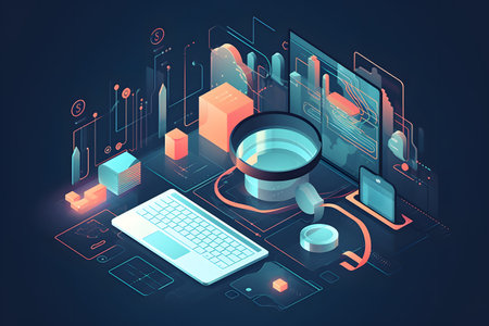 technology and communication. Generative AIの素材