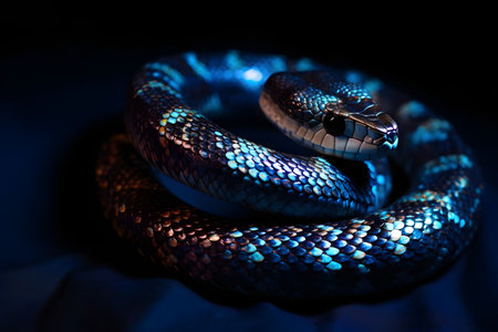 close up of a snake. Generative AIの素材