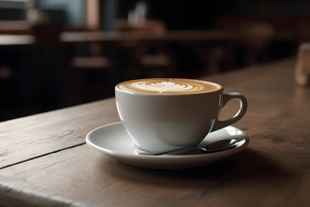 cup of cappuccino. Generative AIの素材