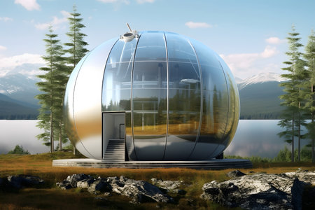 View of the observatory building. Generative AIの素材