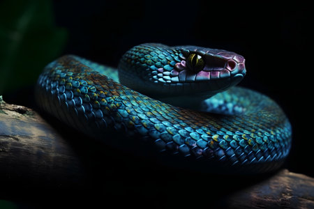 Wild poisonous snake in nature. Generative AIの素材