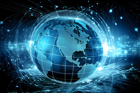world map and globe. Generative AIの素材
