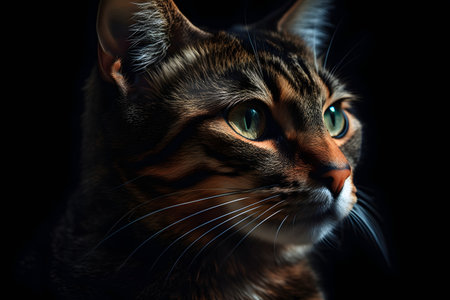 portrait of a cat. Generative AIの素材
