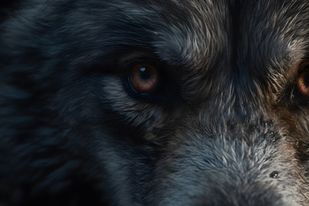 close up of a dog. Generative AIの素材