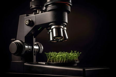microscope in laboratory. Generative AIの素材