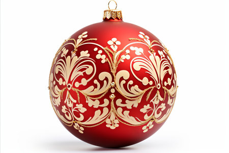 christmas ball on a white background. Generative AIの素材