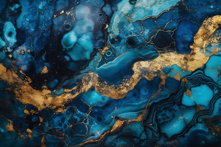 blue and yellow water texture. Generative AIの素材