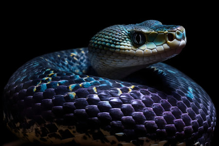 close up of a python. Generative AIの素材
