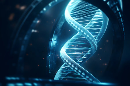 dna helix background. Generative AIの素材