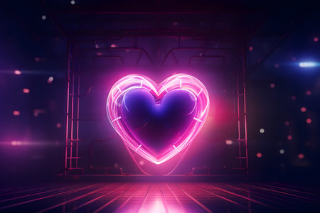 background with heart. Generative AIの素材