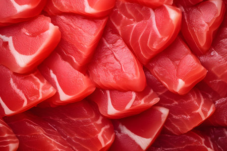 Chunks of red meat. Generative AIの素材