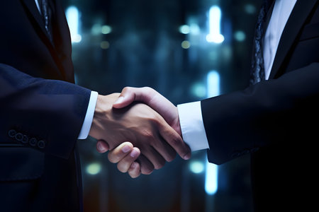 business people shaking hands. Generative AIの素材